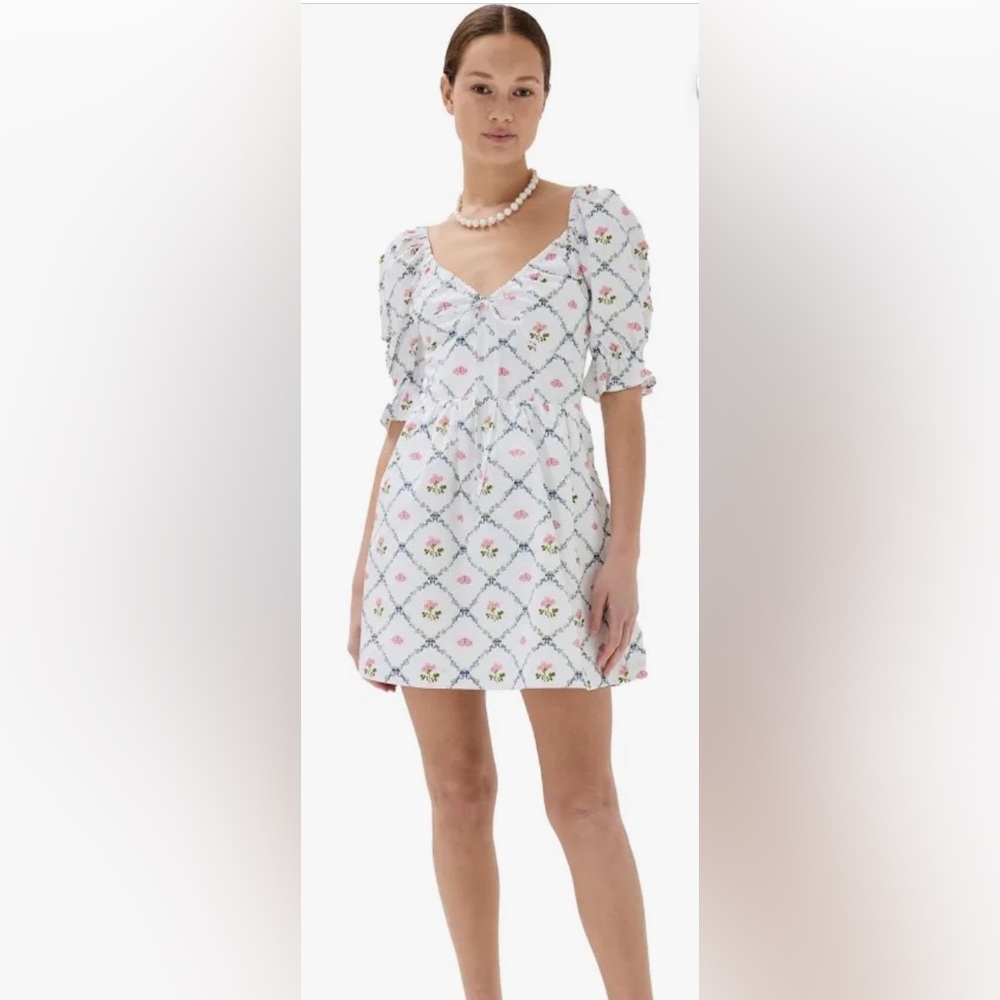HILL HOUSE HOME The Ophelia Butterfly Trellis Mini Dress